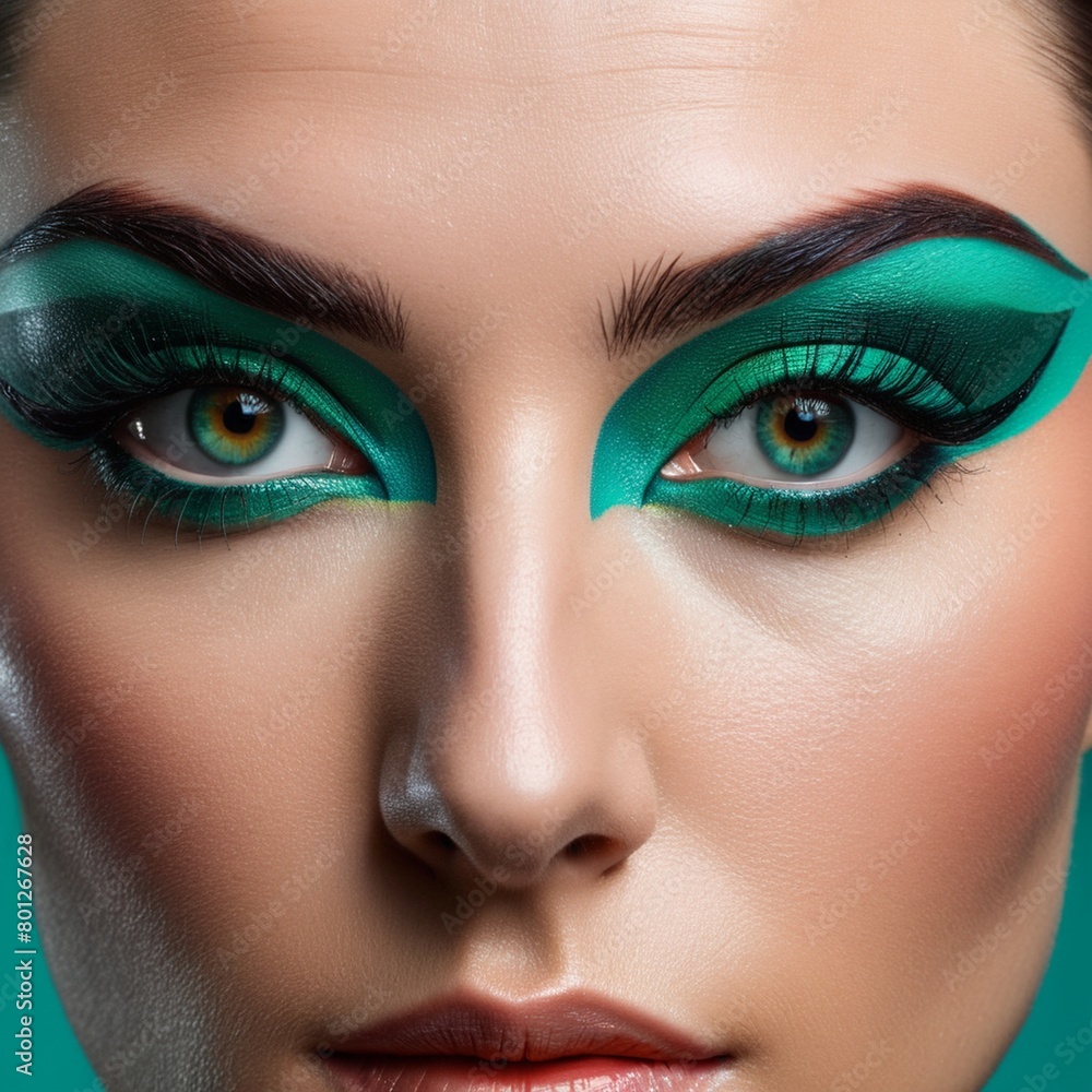 Naklejka premium A beautiful face with perfect makeup