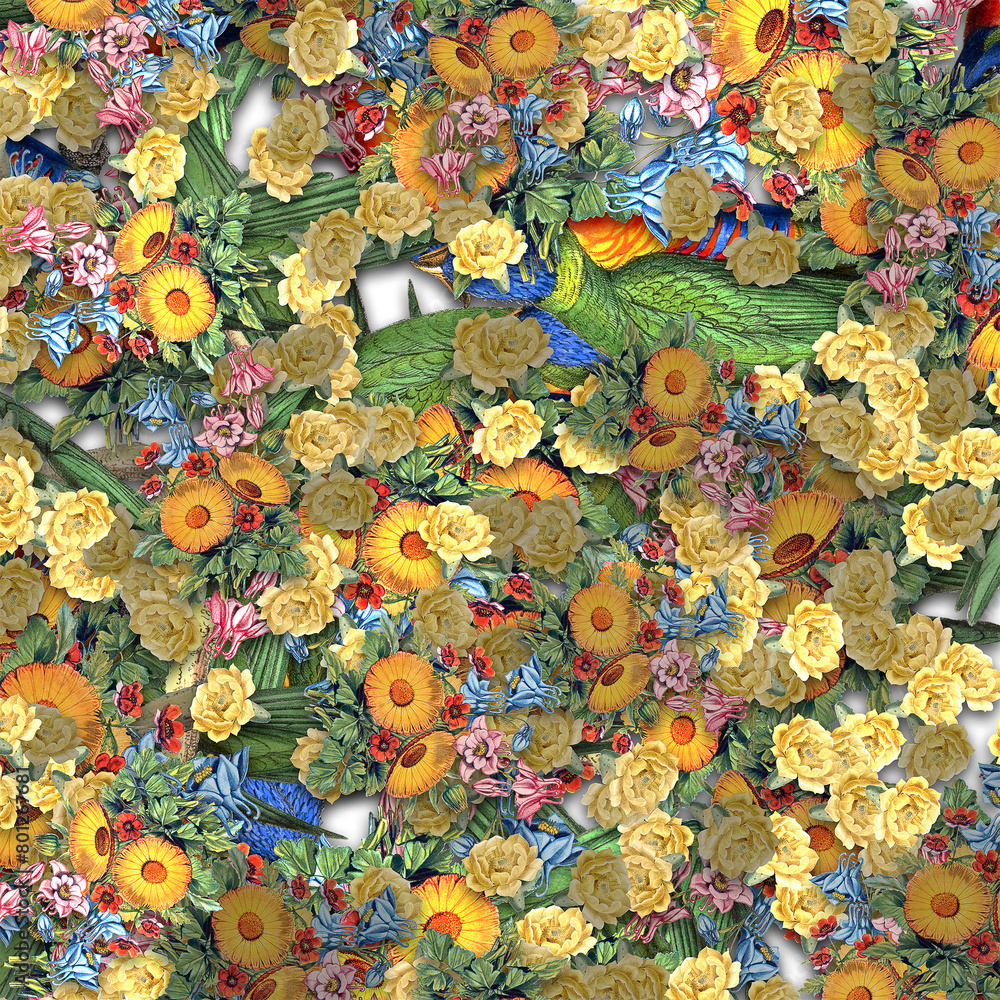 Colorful and Beautiful Botanical Patterns Suits for Fabrics and Clothes