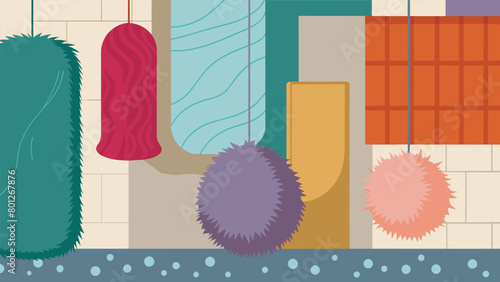 A variety of textured fabrics from velvet to faux fur line the walls and give patients different tactile sensations to explore during their session..