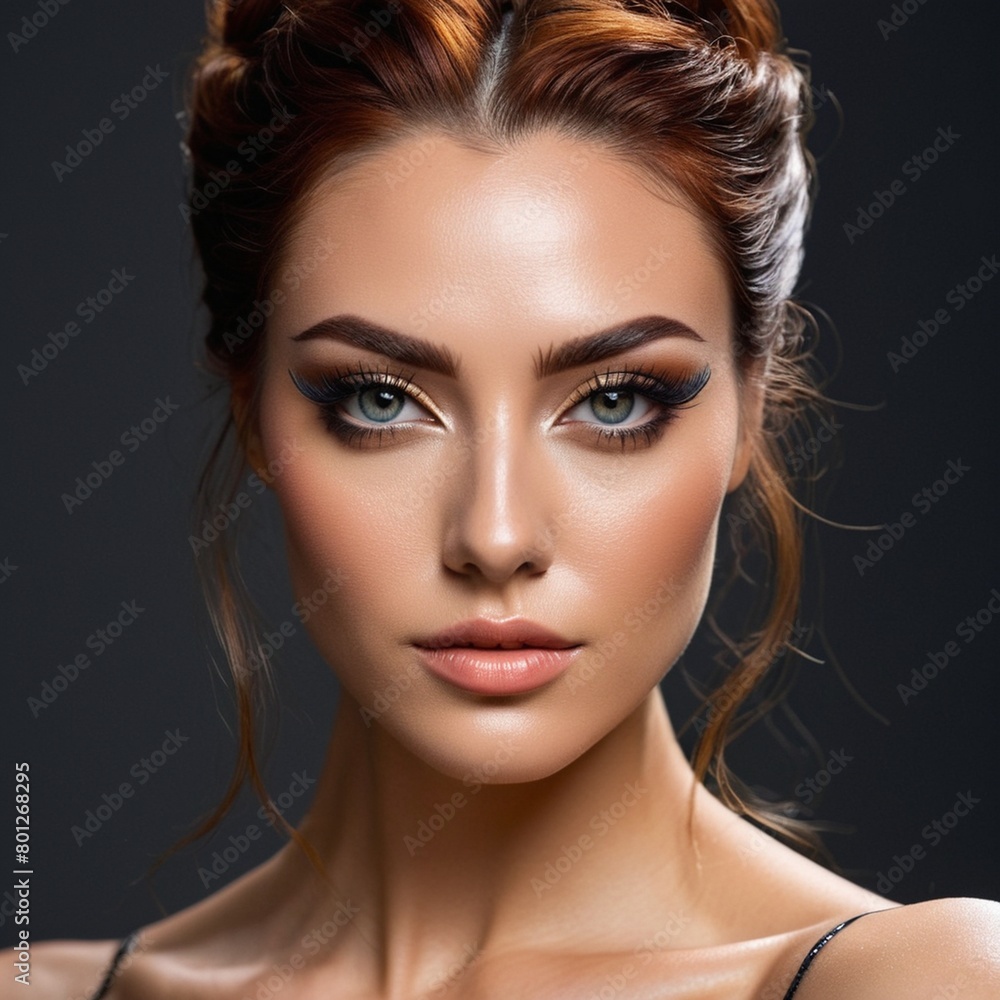 A beautiful face with perfect makeup A beautiful face with perfect makeup