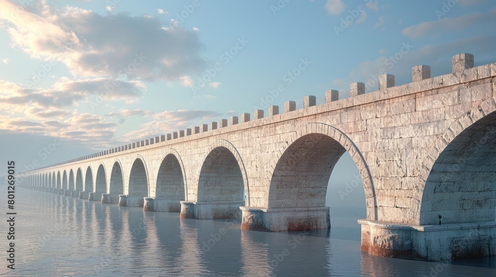 D Rendered Vintage Italian Bridge Ponte del Tetta Italys Historic Architectural Masterpiece