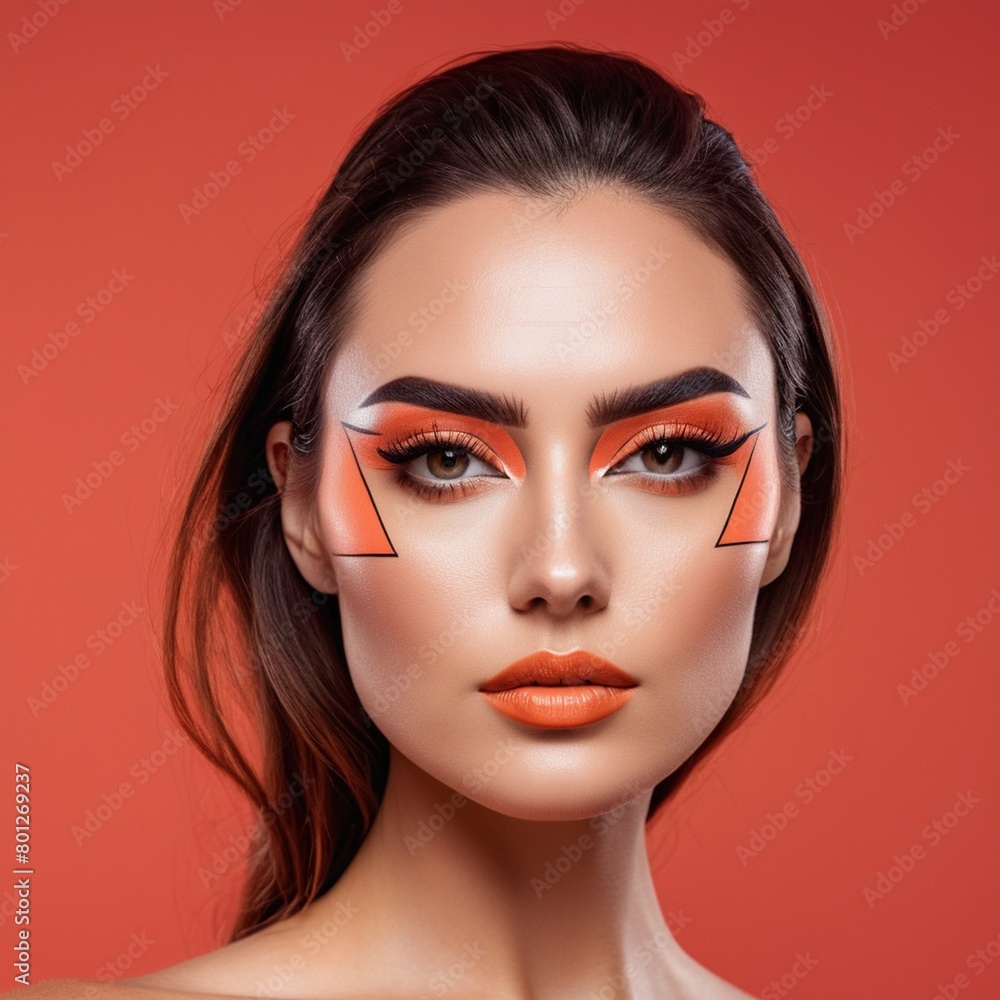 A beautiful face with perfect makeup A beautiful face with perfect makeup