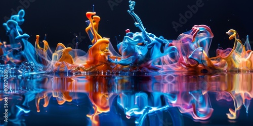 Vibrant Dance of Colors Captured in a High-Speed Paint Splatter Experiment