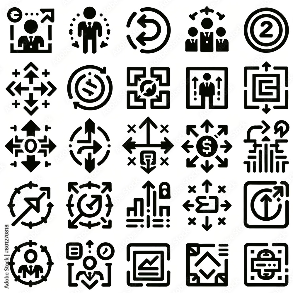 Collection of Directional and Decision-Making Icons