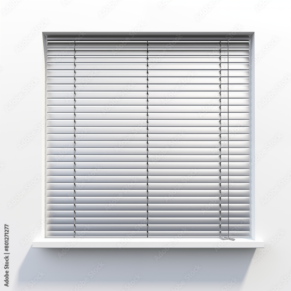 White venetian blinds on the window 3d illustration White venetian blinds on the window 3d illustration
