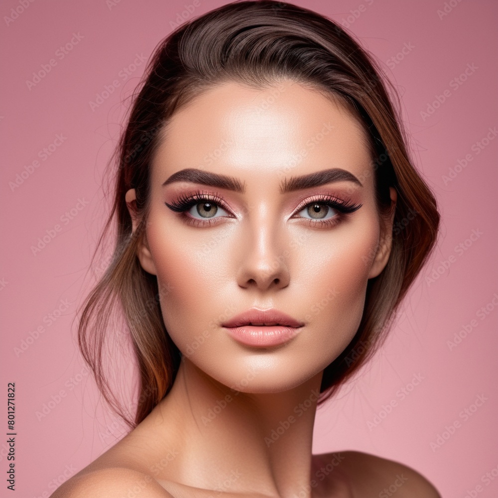 A beautiful face with perfect makeup A beautiful face with perfect makeup
