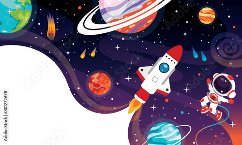 Background Of A Colorful Space