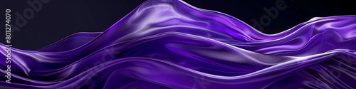 A bold wave of royal purple, blending into a transparent, glass-like texture that evokes the luxurious and noble feel of royal attire, captured in