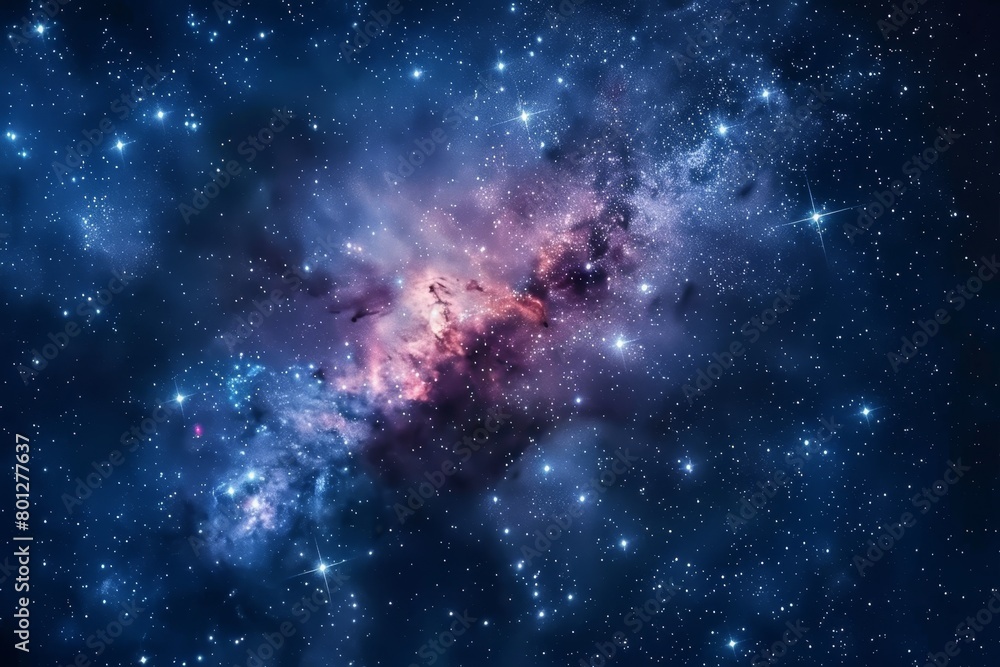 Fototapeta premium Vivid neutron star in the expansive cosmos colorful celestial scene across the boundless universe