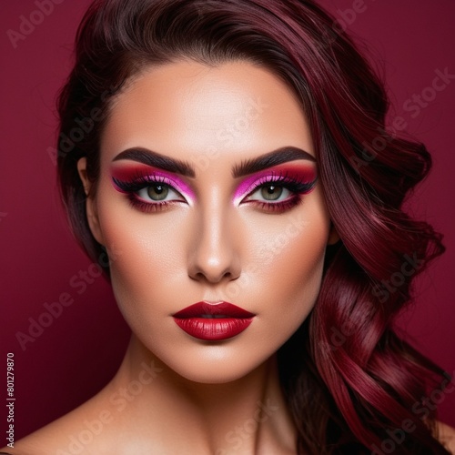 A beautiful face with perfect makeup