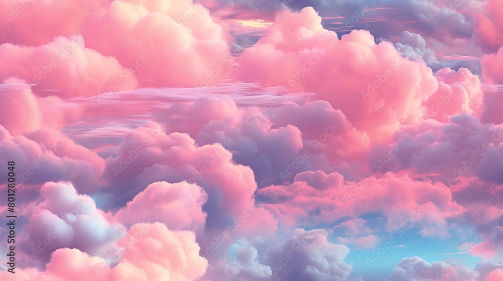 A beautiful sky full of pink clouds.