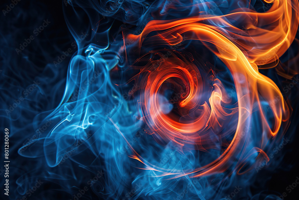 Generative ai on theme of scary huge hurricane fire tornado, apocalyptic dramatic background Generative ai on theme of scary huge hurricane fire tornado, apocalyptic dramatic background