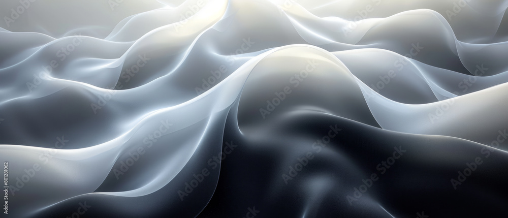 Fototapeta premium A blurry of a wave with a black and white background