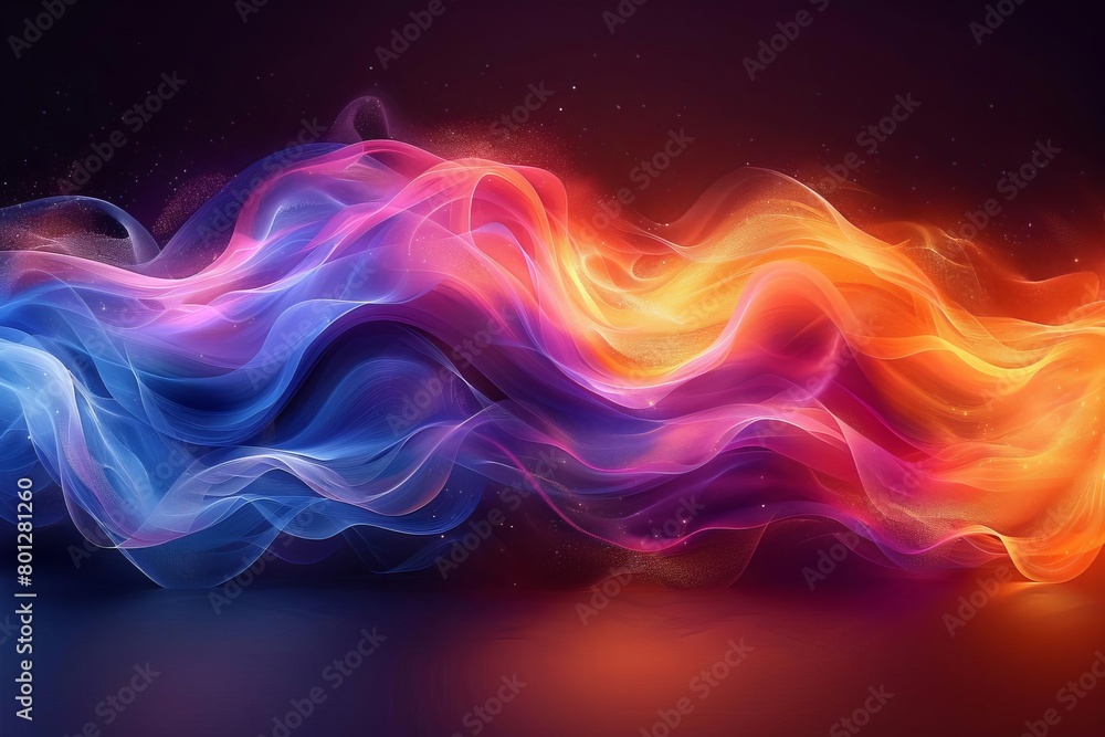 An ethereal, vibrant blend of flowing blue and orange hues, this abstract composition evokes a sense of dynamic harmony An ethereal, vibrant blend of flowing blue and orange hues, this abstract composition evokes a sense of dynamic harmony