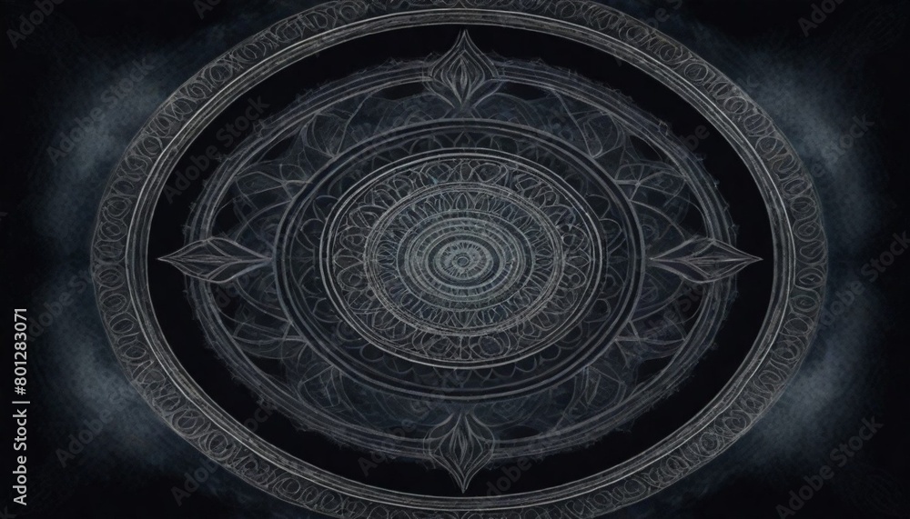 Dark And Mysterious Intricate Abstract Mandala Wit (27)