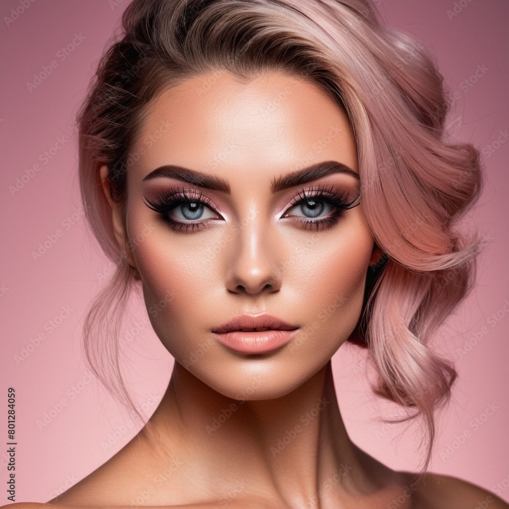 A beautiful face with perfect makeup A beautiful face with perfect makeup