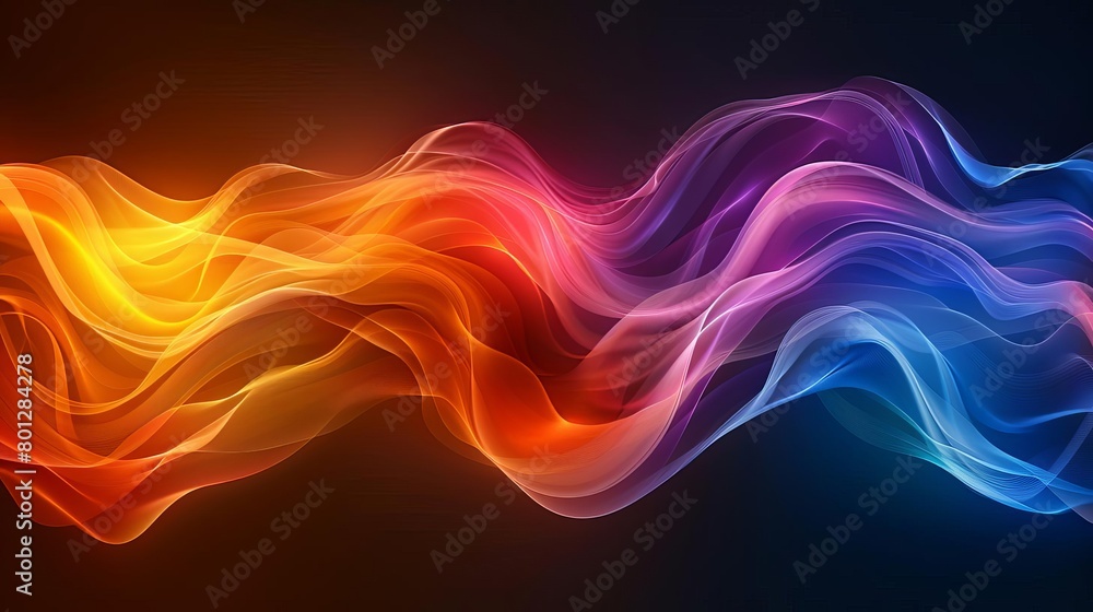 An abstract painting of vibrant, flowing colors An abstract painting of vibrant, flowing colors