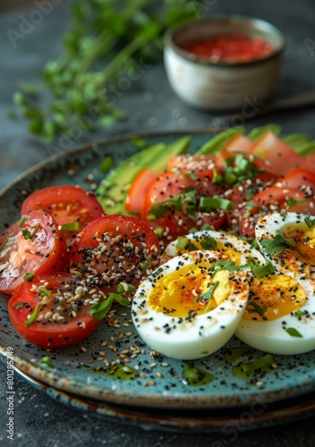 tomato egg salad photo