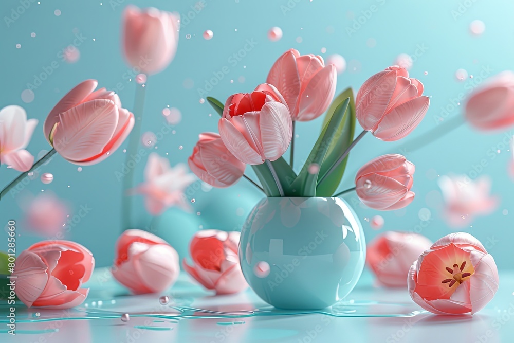 Tulip Arrangement with Pastel Accents
