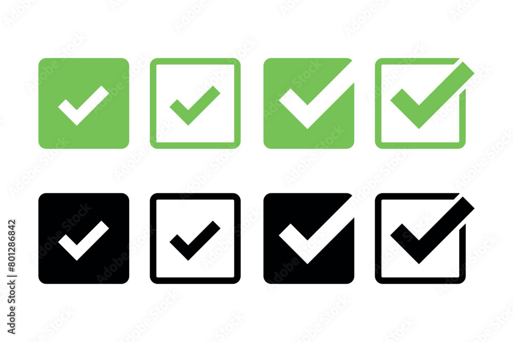Check Mark Squares And Circles Small Set Check Mark Squares And Circles Small Set