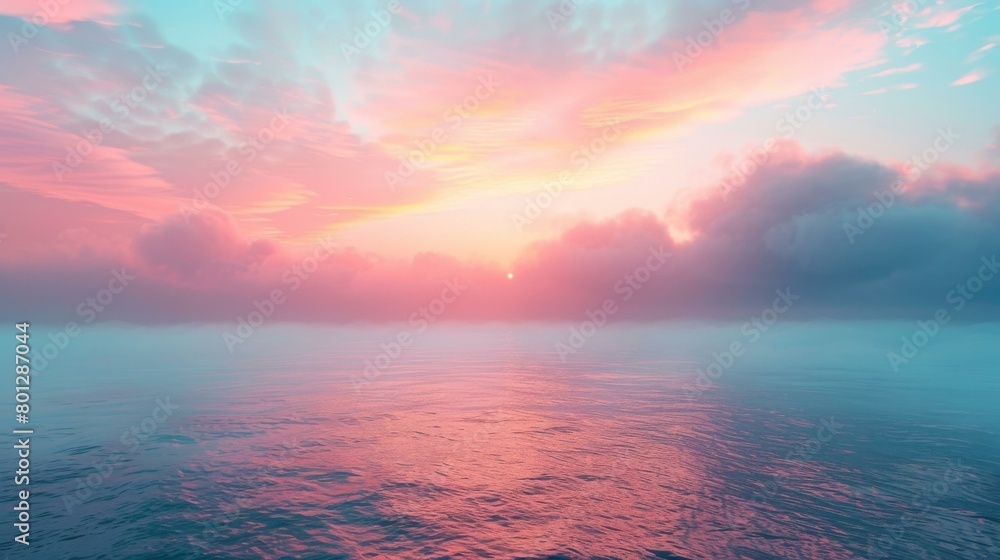 Dreamy sunset over a calm sea Dreamy sunset over a calm sea