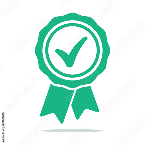Verified Ribbon Check Mark Green