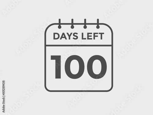 100 days to go countdown template. 100 day Countdown left days banner design. 100 Days left countdown timer
