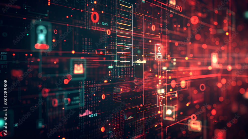 Obraz premium digital technology background. Directed stream of luminous particles. Big data visualization. technology and science,3d rendering of abstract technology background with circuit board and data flow