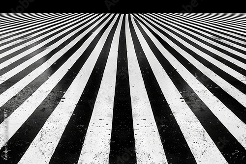 abstract perspective flat black and white stripes professional photography