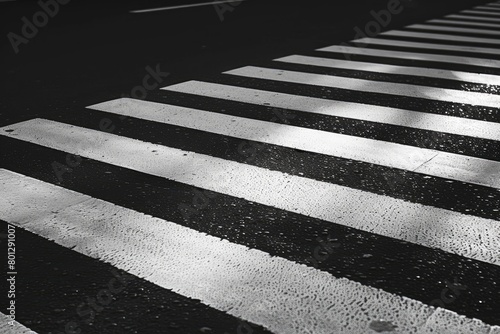 abstract perspective flat black and white stripes professional photography