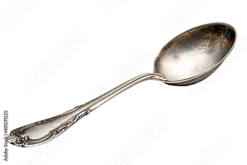 a silver spoon with a handle