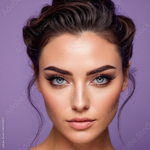 A beautiful face with perfect makeup 