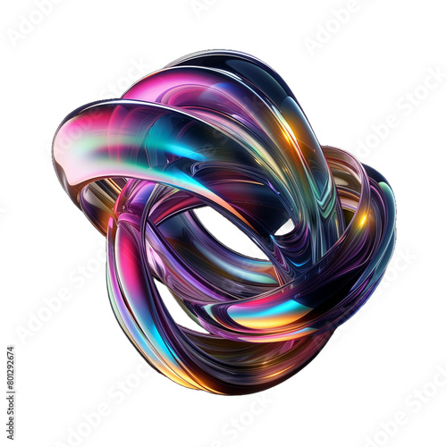abstract background with circles Holo abstract 3D Shape 
