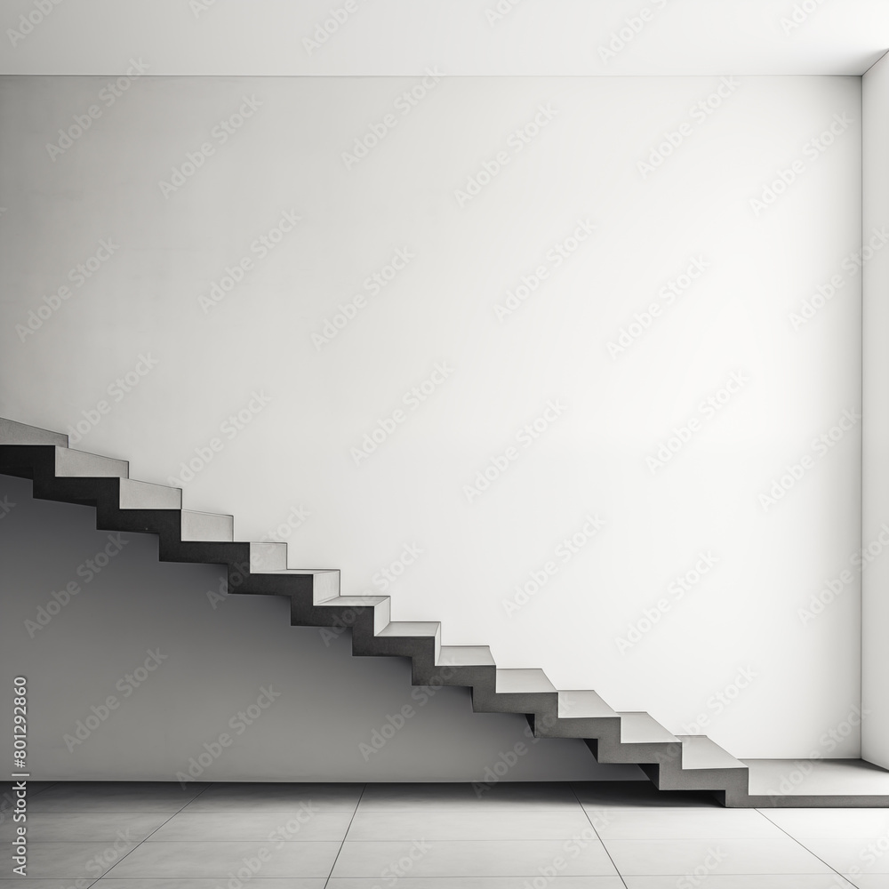 staircase in the room in minimalistic style staircase in the room in minimalistic style