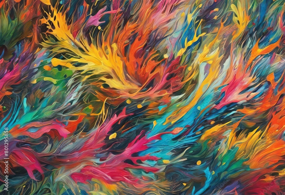'background wild closeup colorfull painting'