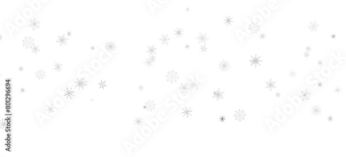 Snowflake Cascade: Mesmerizing 3D Illustration Depicting Descending Christmas Snowflakes