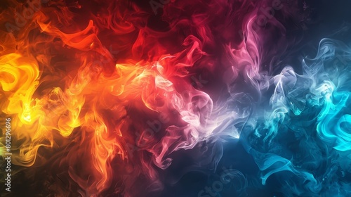abstract background colorful fire mystic against a night sky in a dazzling celebration