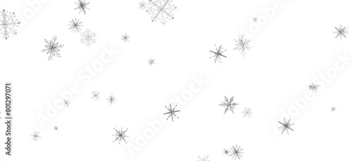 Whirling Snowflakes: Enthralling 3D Illustration of Falling Festive Snow Crystals © vegefox.com