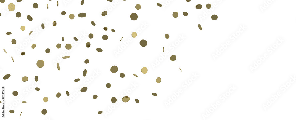 Gold confetti background, isolated on transparent background Gold confetti background, isolated on transparent background