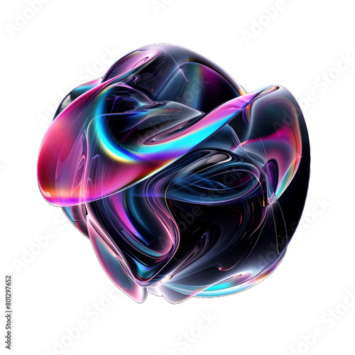 abstract background with a ball 3d render illustration Holo