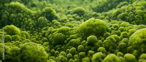 vista microscópica de algas verdes - Papel de parede 