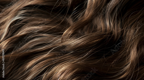 Mulher jogando cabelos no ar - conceito de tratamento de cabelo photo