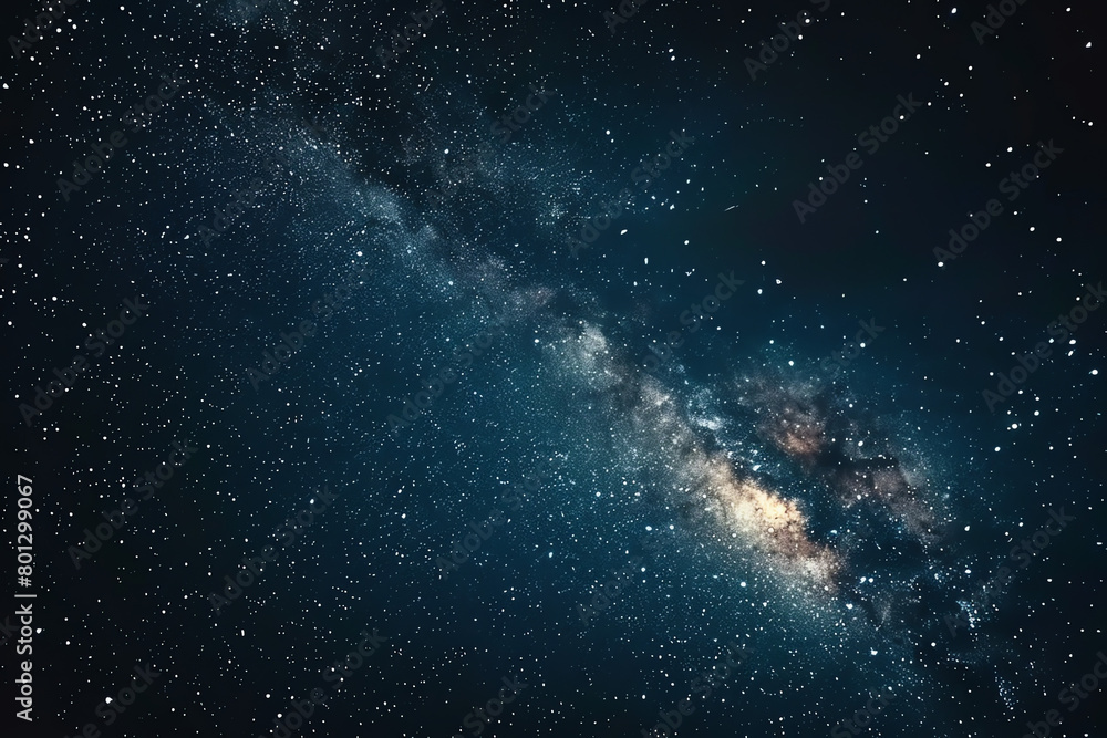 Fototapeta premium A breathtaking view of the Milky Way galaxy illuminated against the night sky in a remote location