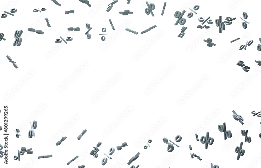 Naklejka premium percent shopping digital in 3d. background