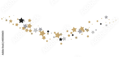 Astral Downpour: 3D Illustration Brings a Shower of Gold Stars