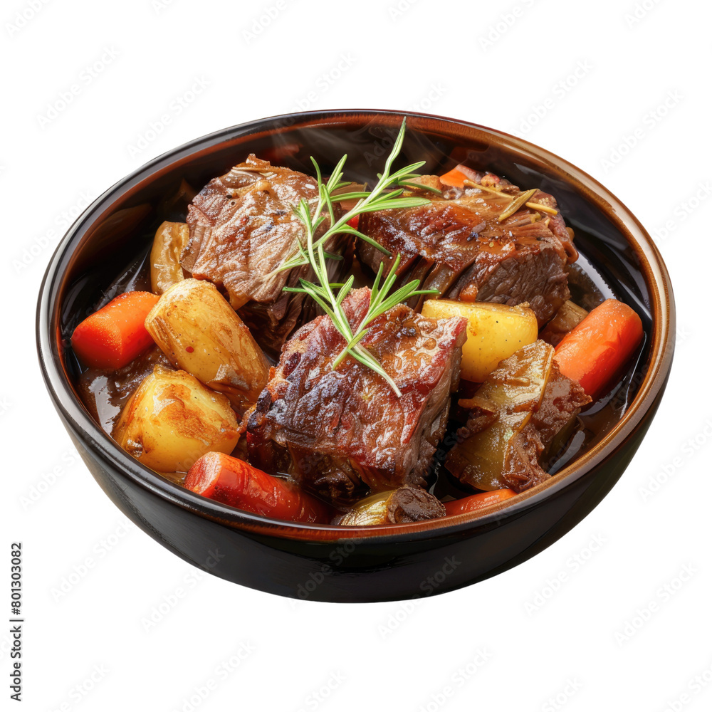 German pot roast isolated on transparent background German pot roast isolated on transparent background