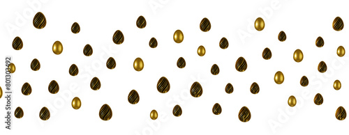 golden and silver eggs isol...