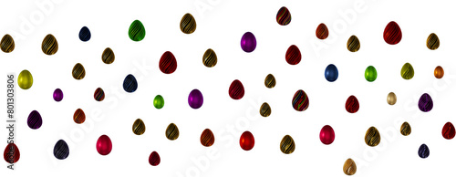 Colorful handmade easter eggs