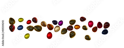 Colorful handmade easter eggs