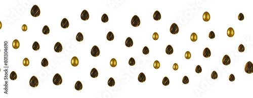 golden and silver eggs isol...